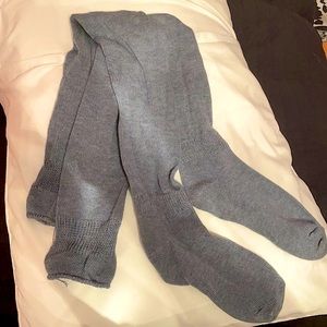 Blue-gray Over the Knee Socks
